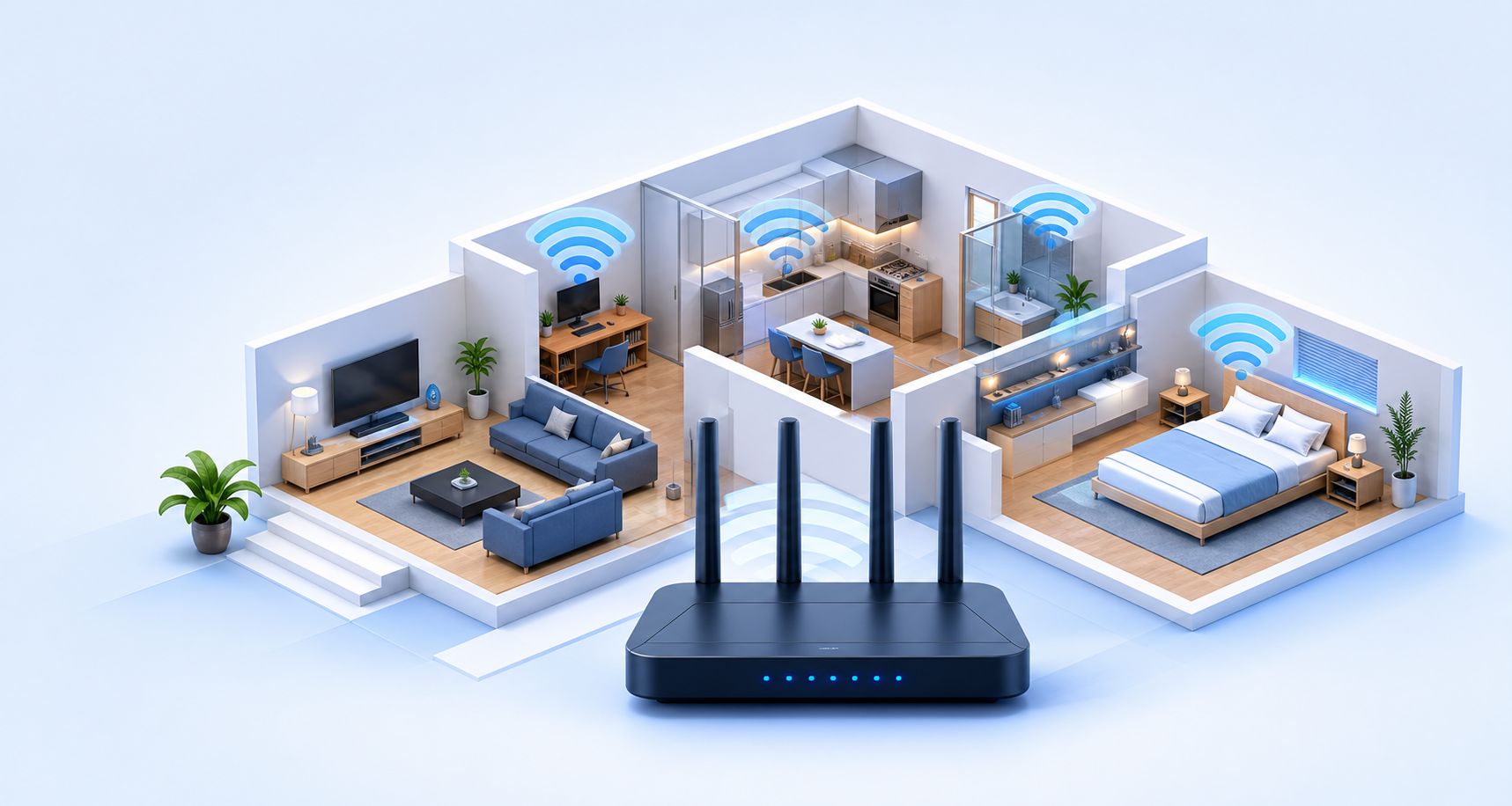 Căn hộ được phủ sóng WiFi toàn diện